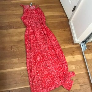Red and white Francesca’s maxi dress